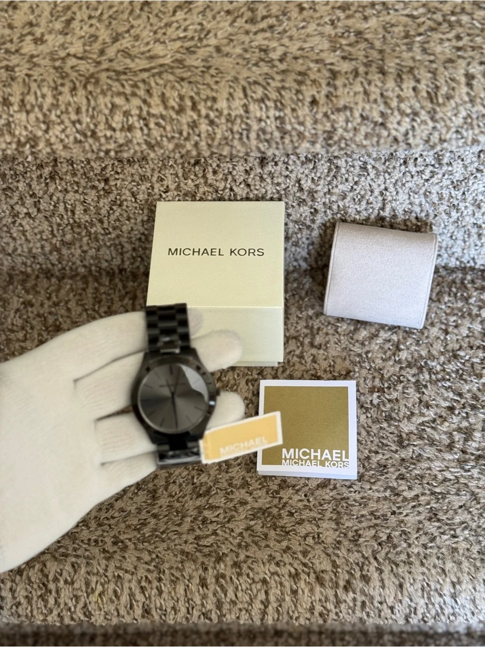 Michael Kors men’s Slim Black Stainless Steel Watch